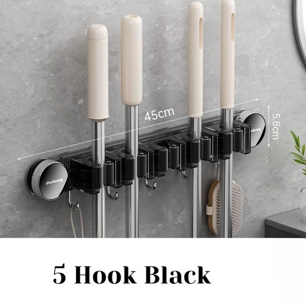 Wall Mounted Suction Cup Broom Holder
