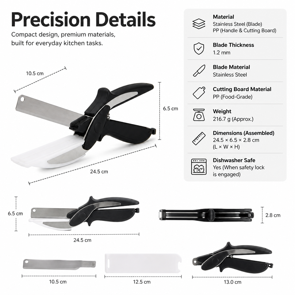 2-in-1 Kitchen Scissors with Cutting Board