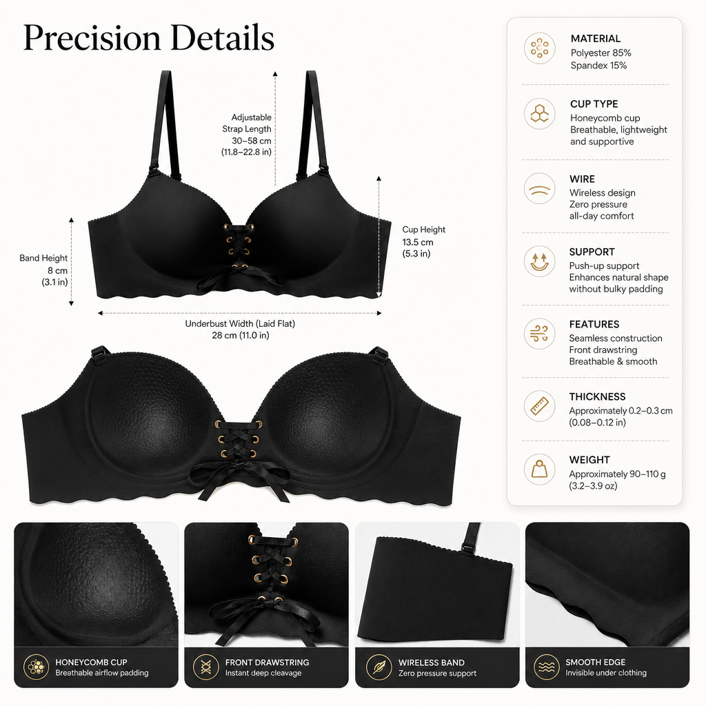 Women’s Seamless Breathable Push-Up Support Bra