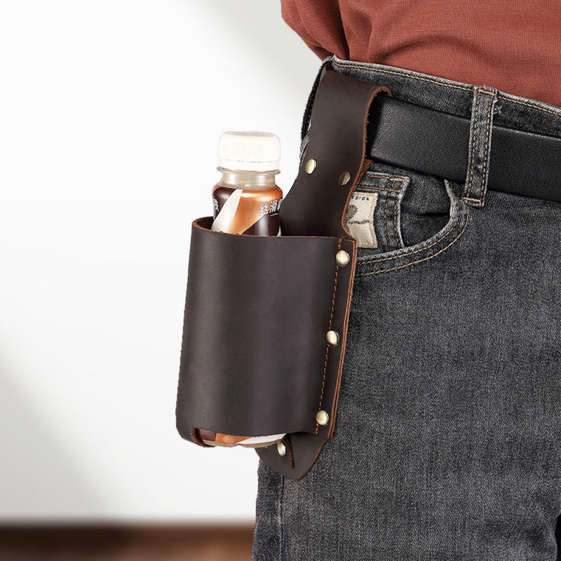 Leather Belt Water Bottle Holder