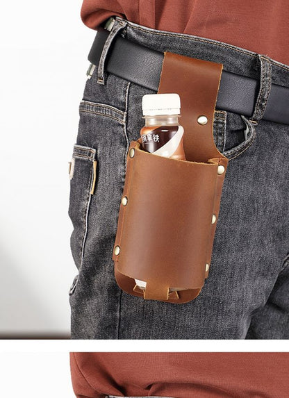 Leather Belt Water Bottle Holder