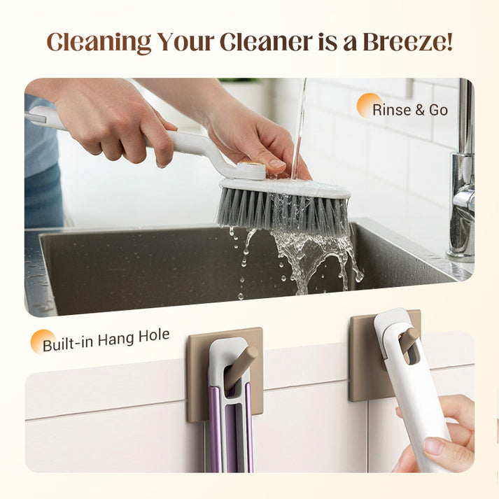 Multi-Function Rotating Hard Bristle Cleaning Brush