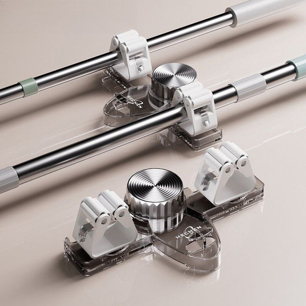 Wall Mounted Suction Cup Broom Holder