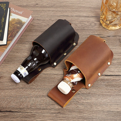 Leather Belt Water Bottle Holder