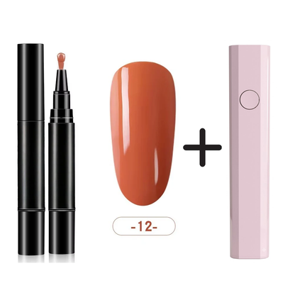 One Step Nail Gel Pen🎨Free handheld mini UV nail lamp
