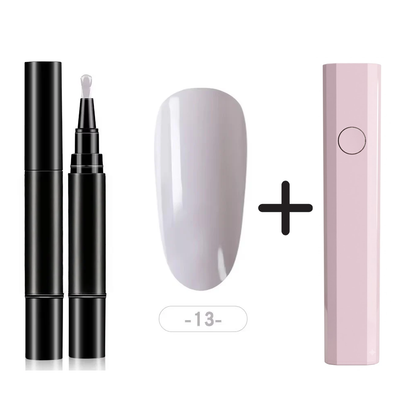 One Step Nail Gel Pen🎨Free handheld mini UV nail lamp