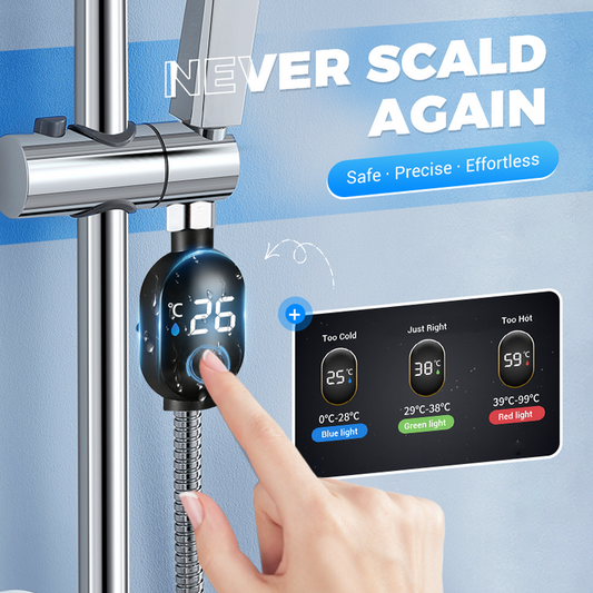 Shower Thermometer-Instant Digital Display (Waterproof & Easy Install for Safe Bathing)