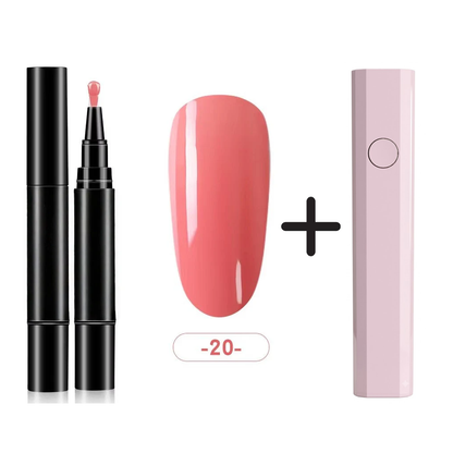 One Step Nail Gel Pen🎨Free handheld mini UV nail lamp
