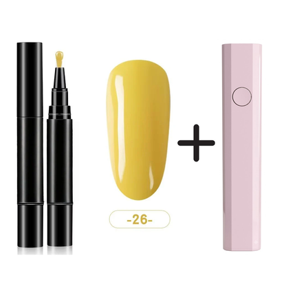 One Step Nail Gel Pen🎨Free handheld mini UV nail lamp