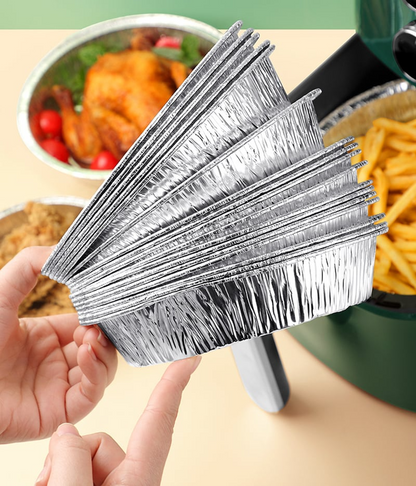 Reusable Aluminum Foil Cooking Basket Inserts (50 PCS)