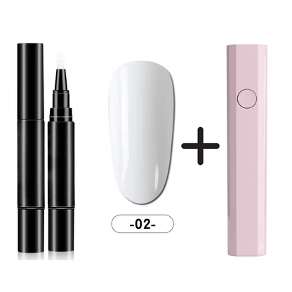 One Step Nail Gel Pen🎨Free handheld mini UV nail lamp