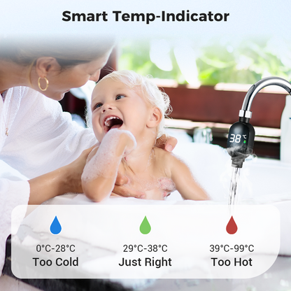 Shower Thermometer-Instant Digital Display (Waterproof & Easy Install for Safe Bathing)
