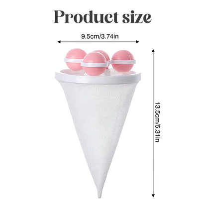 3 Count Washing Machine Filter Bag, Reusable Floating Hair Filter for Laundry