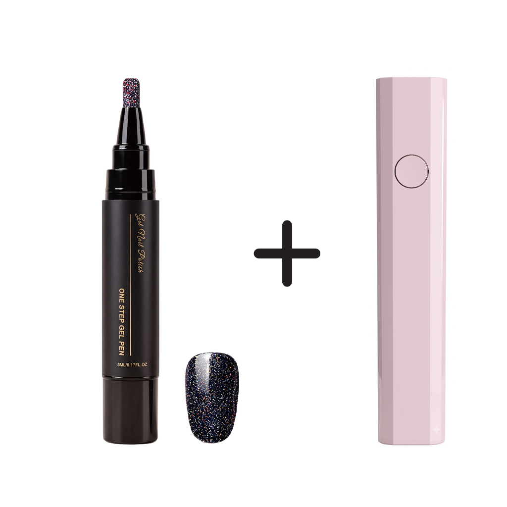 One Step Nail Gel Pen🎨Free handheld mini UV nail lamp
