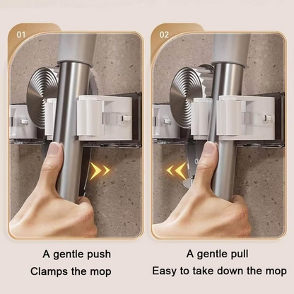 Creative Suction Cup Mop Clamp
