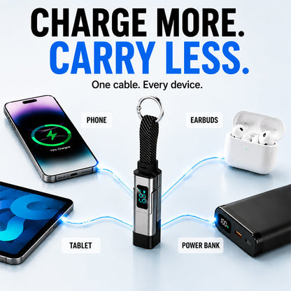 ⚡HOT SALE 50% OFF🔥4-in-1 Digital Display Keychain Charging Cable