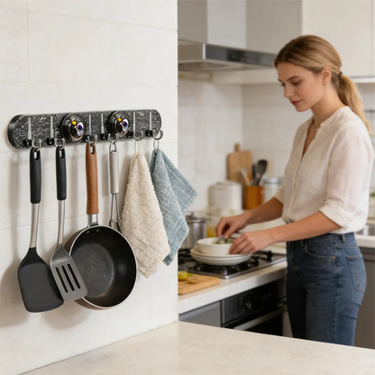 Foldable Suction Corner Multi-Hook Rack