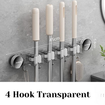 Wall Mounted Suction Cup Broom Holder