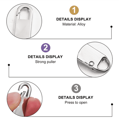 Universal Detachable Zipper Sliders