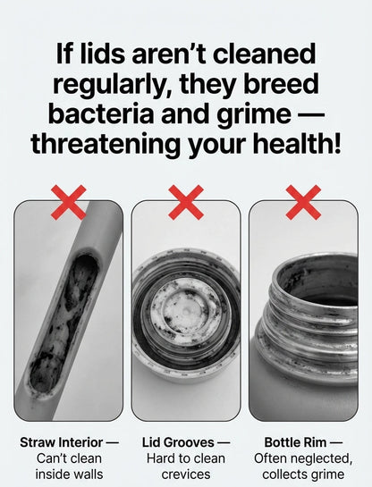 Cute Carrot-Shaped 3-in-1 Cup Lid & Straw Cleaning Brush Set