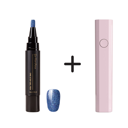 One Step Nail Gel Pen🎨Free handheld mini UV nail lamp