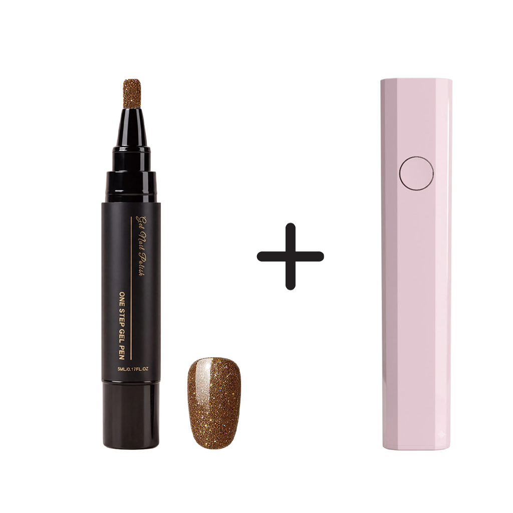 One Step Nail Gel Pen🎨Free handheld mini UV nail lamp