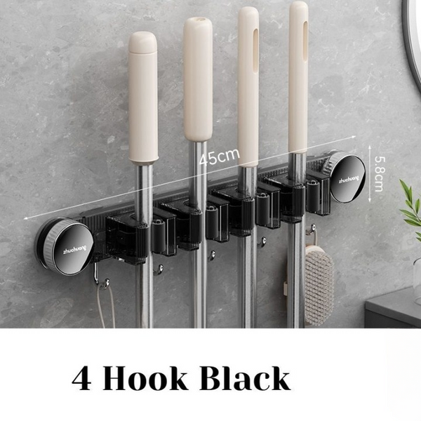 Wall Mounted Suction Cup Broom Holder