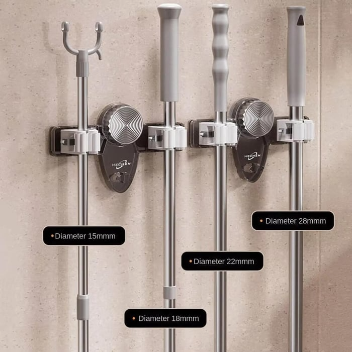 Creative Suction Cup Mop Clamp