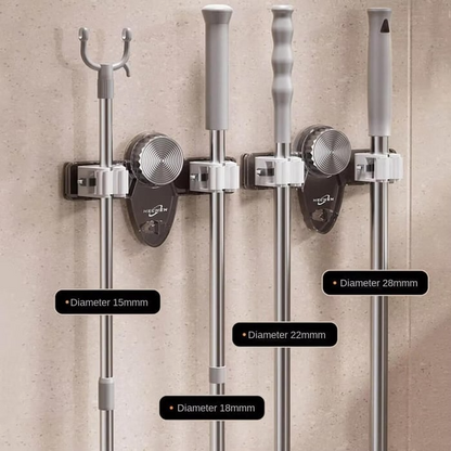 Creative Suction Cup Mop Clamp