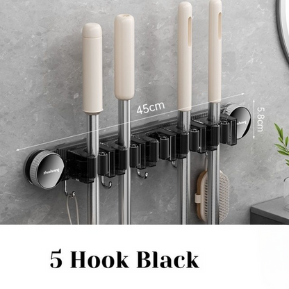 Wall Mounted Suction Cup Broom Holder