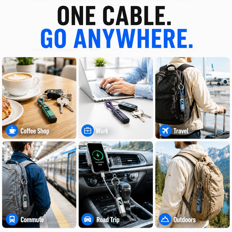 ⚡HOT SALE 50% OFF🔥4-in-1 Digital Display Keychain Charging Cable