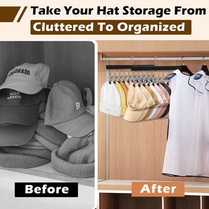 Wooden Clothes Organizer with 12 Stainless Steel Clips