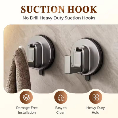 Heavy-Duty No-Drill Strong Suction Cup Utility Hook