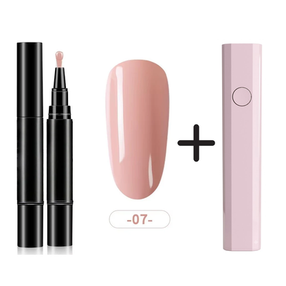 One Step Nail Gel Pen🎨Free handheld mini UV nail lamp