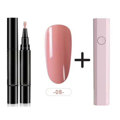 One Step Nail Gel Pen🎨Free handheld mini UV nail lamp