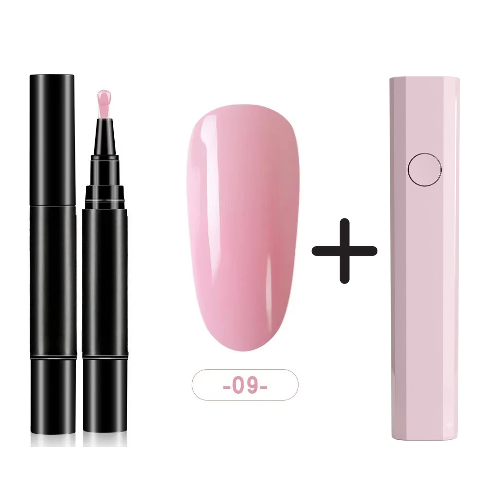 One Step Nail Gel Pen🎨Free handheld mini UV nail lamp