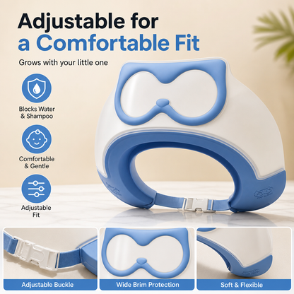 Baby Shampoo Shield – Waterproof Hair Washing Cap with Ear Protection for Kids