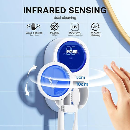 Next-Gen Smart UV Dual-Disinfection Toothbrush Sterilizer