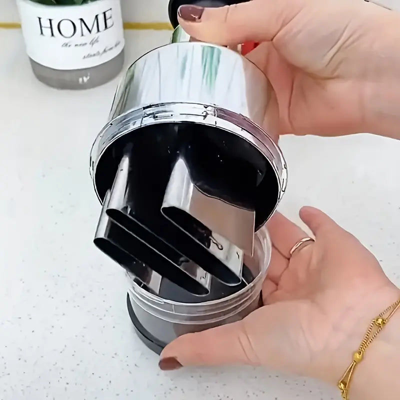 Stainless Steel Manual Garlic Press & Vegetable Chopper