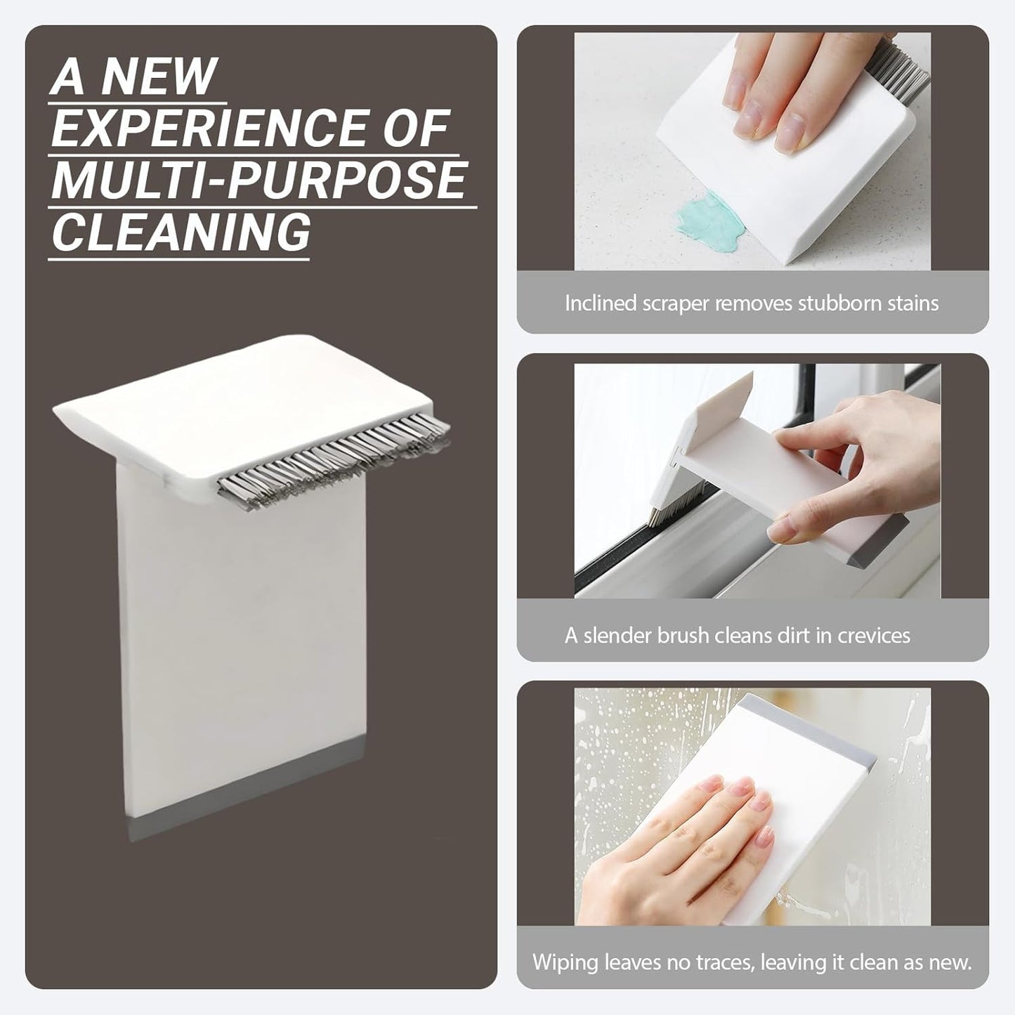 3-in-1 Mini Sink Squeegee & Countertop Brush