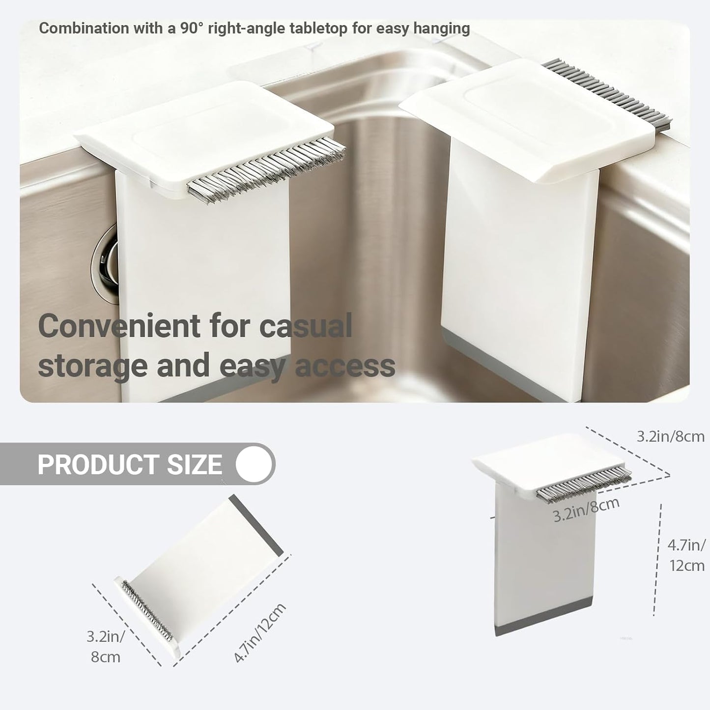3-in-1 Mini Sink Squeegee & Countertop Brush