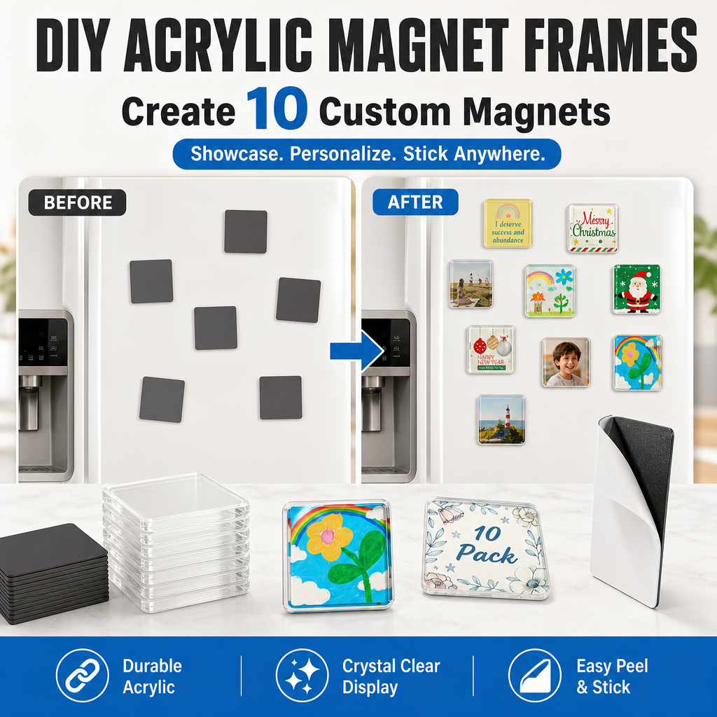 DIY Acrylic Magnet Frames (10pcs)