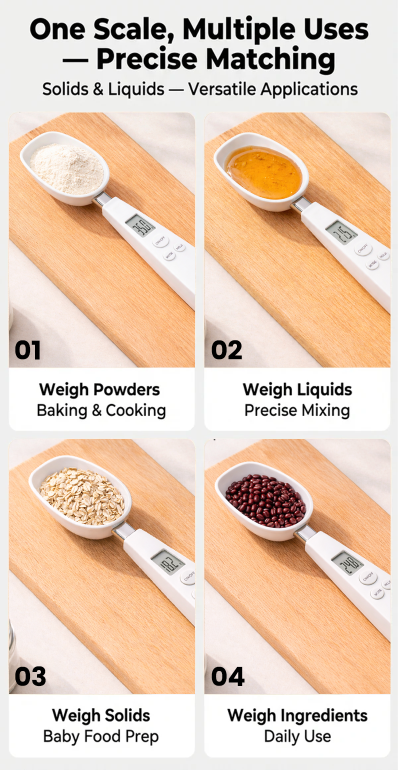 Precision Digital Spoon Scale with 0.1g Accuracy