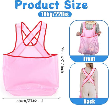 Portable Sleeveless Clothes Drying Apron with Large Pocket