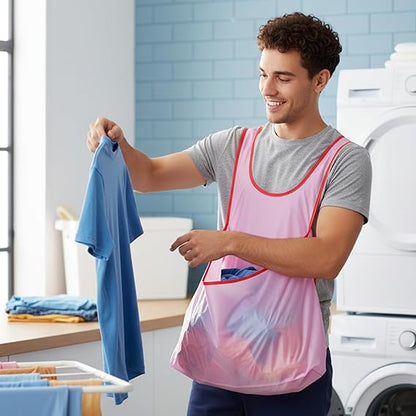 Portable Sleeveless Clothes Drying Apron with Large Pocket