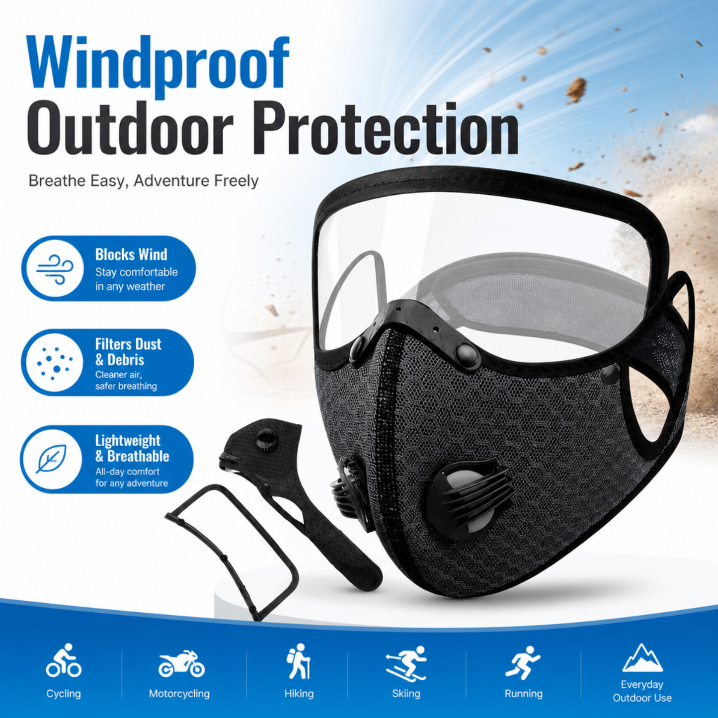 Carbon Filter Dust Mask Breathable