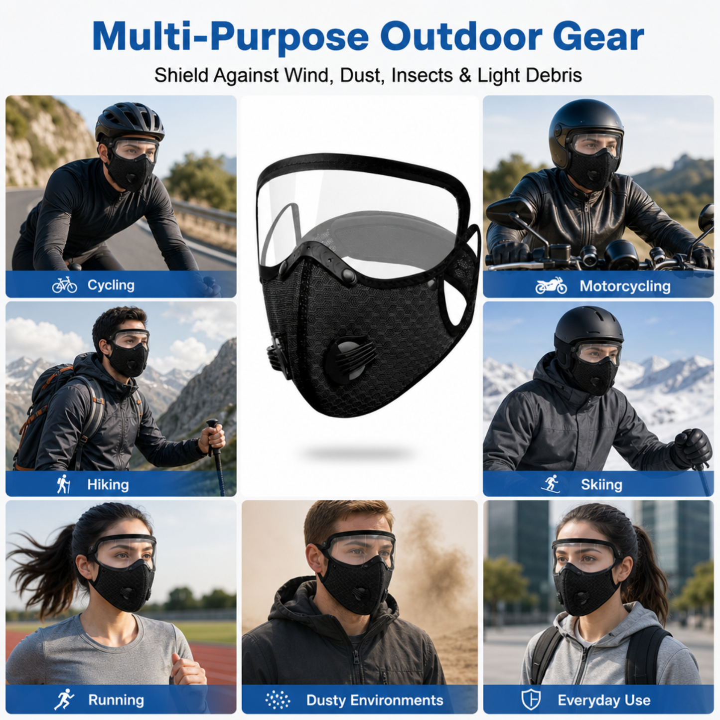 Carbon Filter Dust Mask Breathable