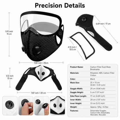 Carbon Filter Dust Mask Breathable