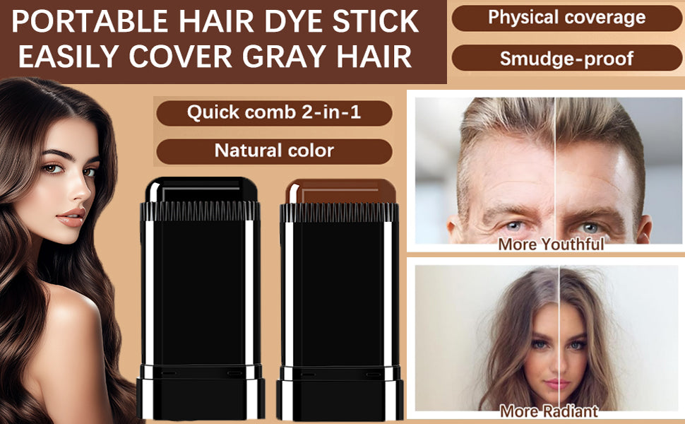 2-in-1 Hair Color Stick & Comb