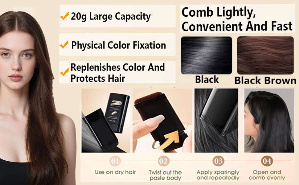 2-in-1 Hair Color Stick & Comb